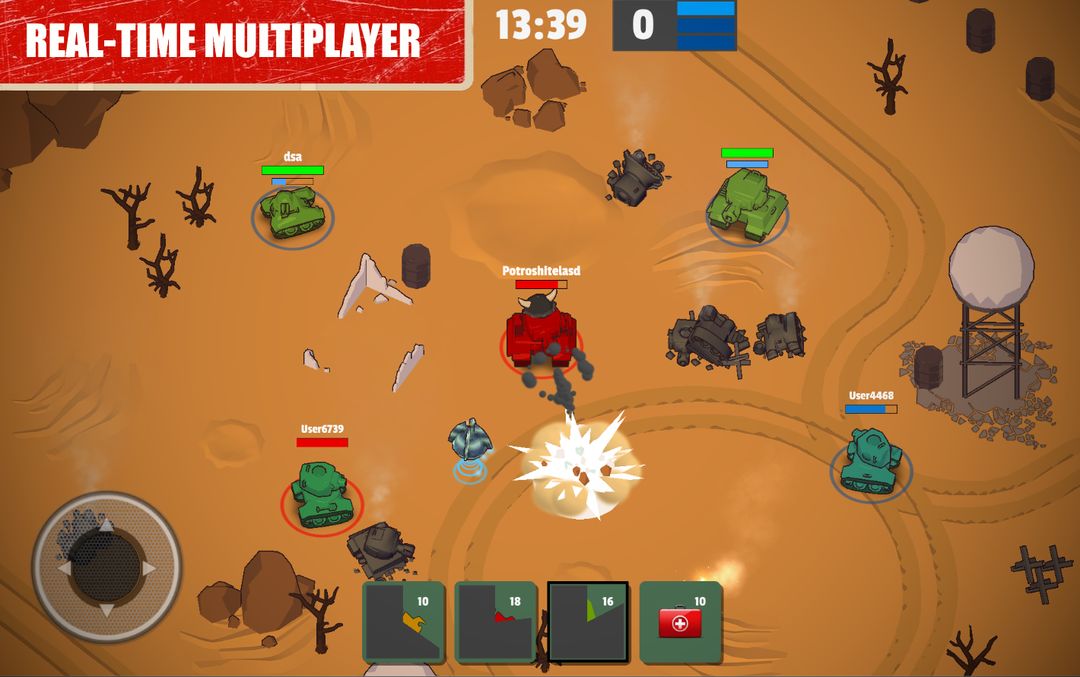 Screenshot of Crash of Tanks - Online battle tank war