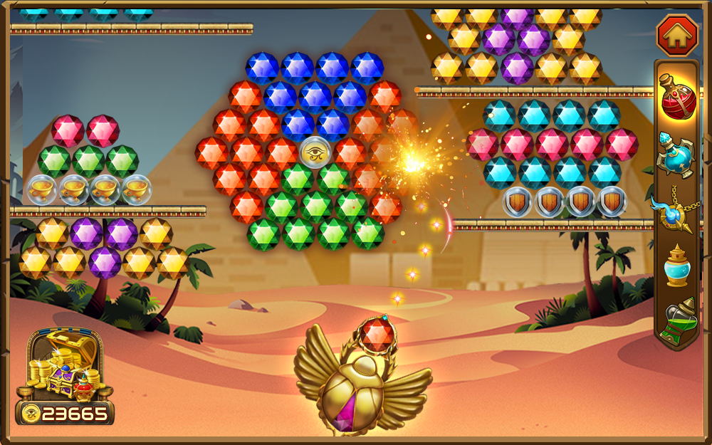 Egyptian Pharaoh Bubble Shoote Game Screenshot