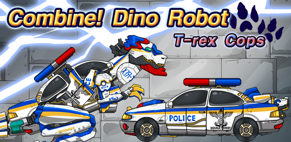 Banner of T-rex Cops- ¡Combina! dinorobot 1.3.5