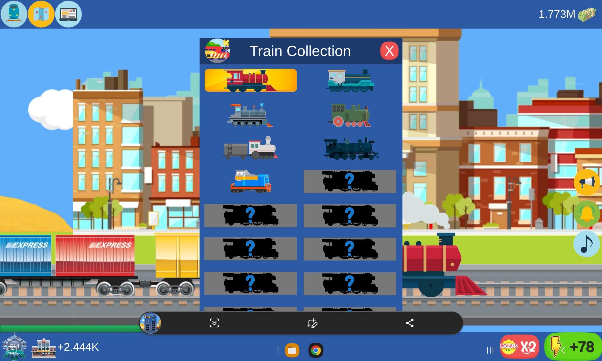 Idle Train Tycoon Game Screenshot
