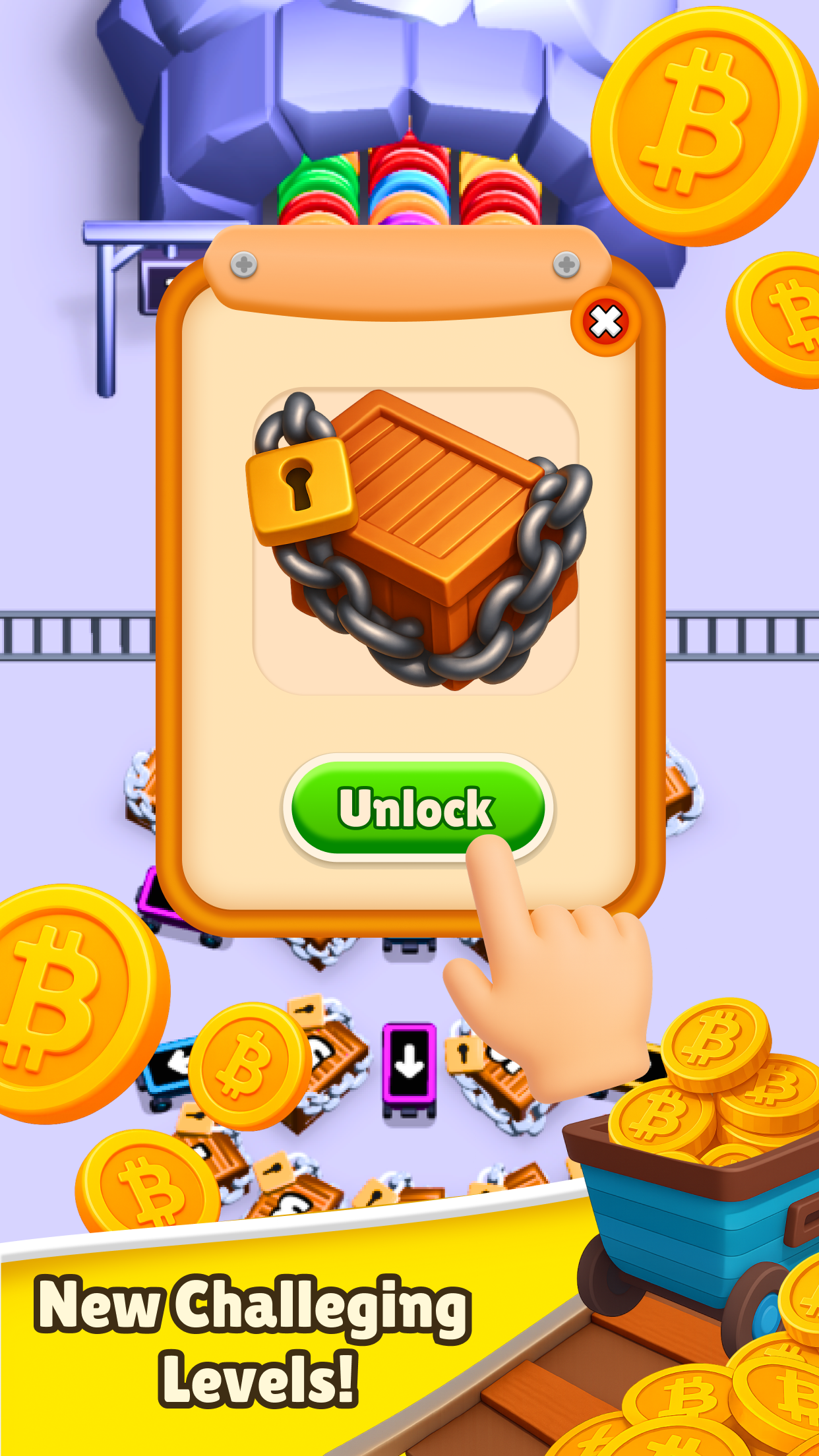 Bitcoin Sort Frenzy Game Screenshot