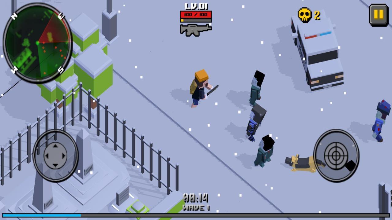 Pixel Zombie Frontier Game Screenshot