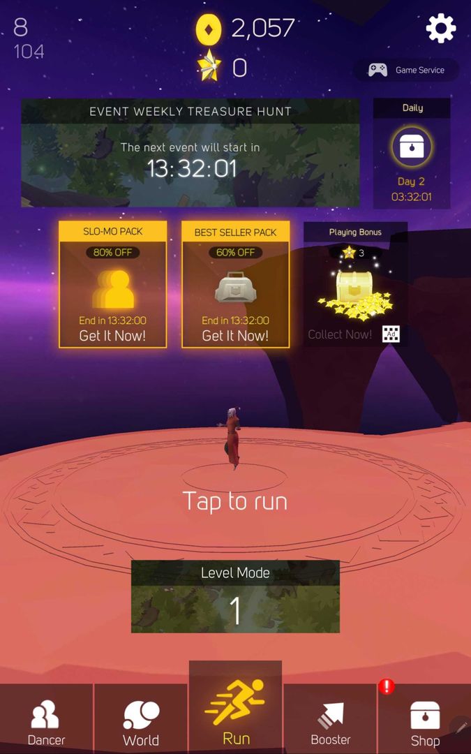 Screenshot of Sky Dancer: Seven Worlds