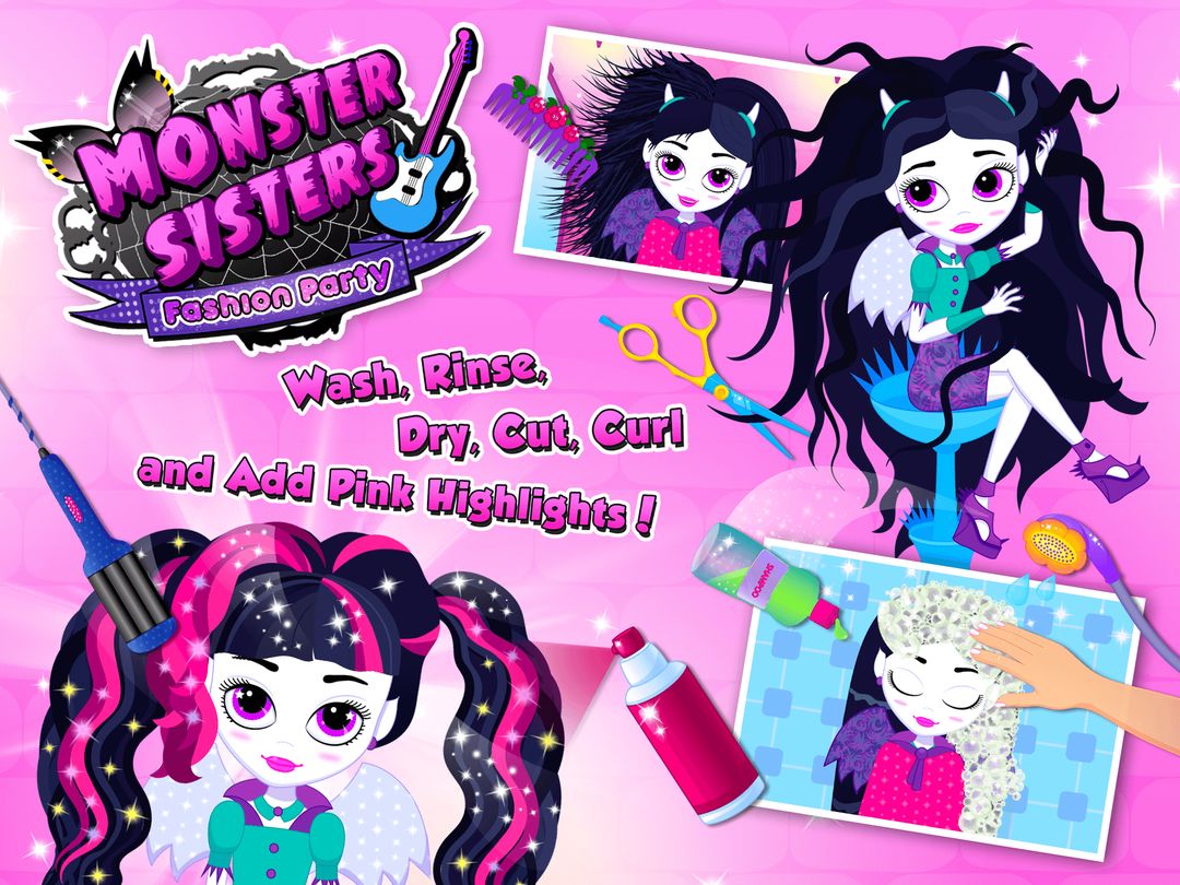 Monster Sisters Fashion Party 게임 스크린 샷