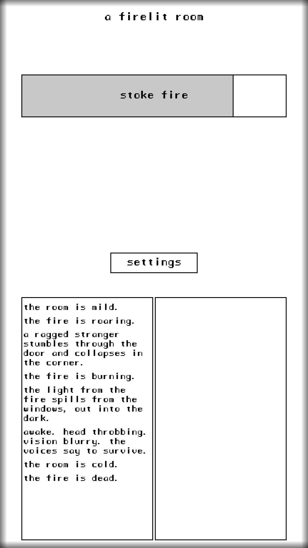 A Dark Room ® Game Screenshot