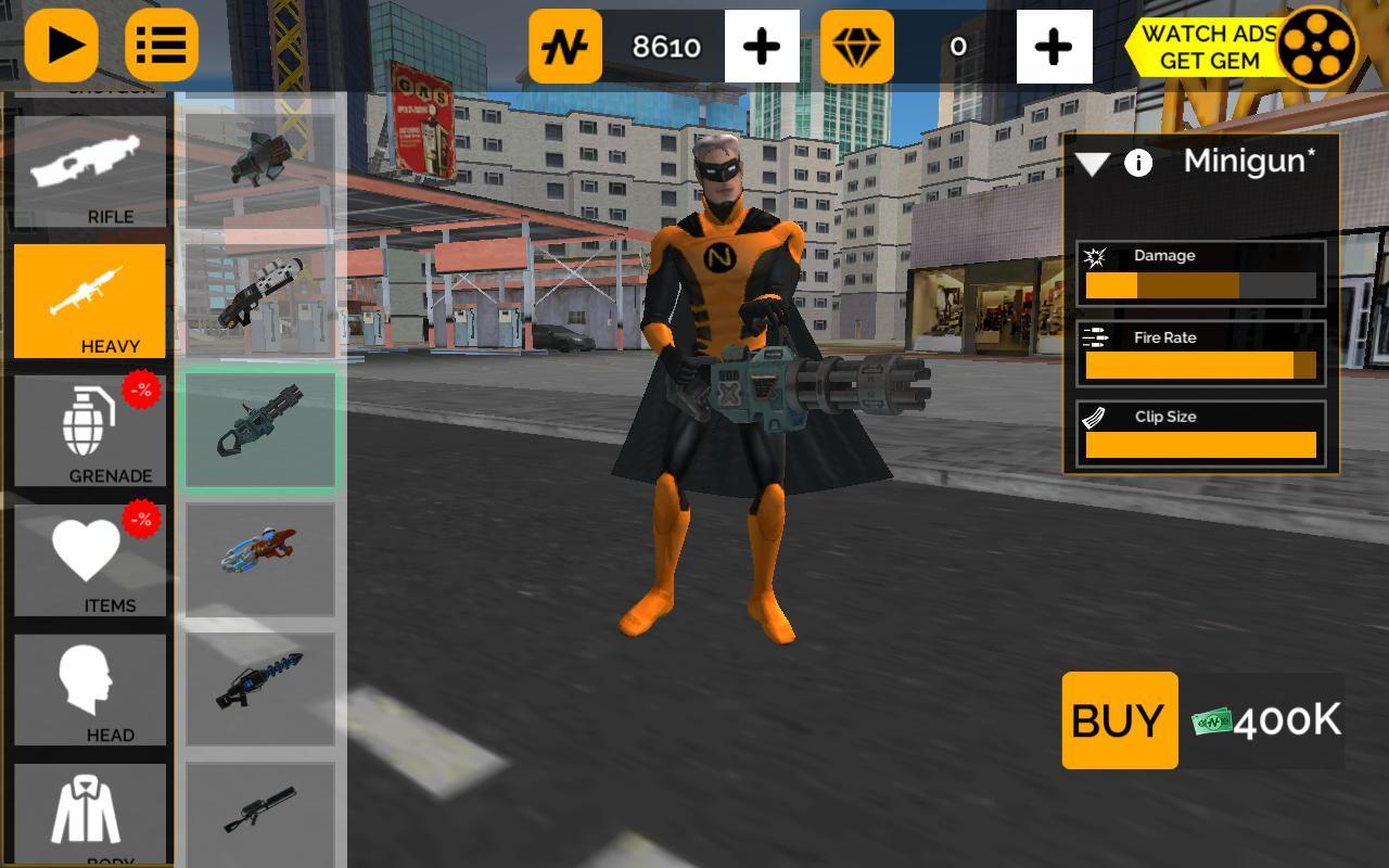Naxeex Superhero Game Screenshot