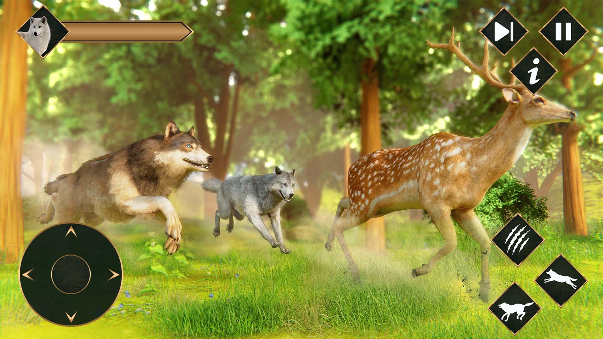 Cuplikan Layar Game Wolf Simulator Wild Animal Sim