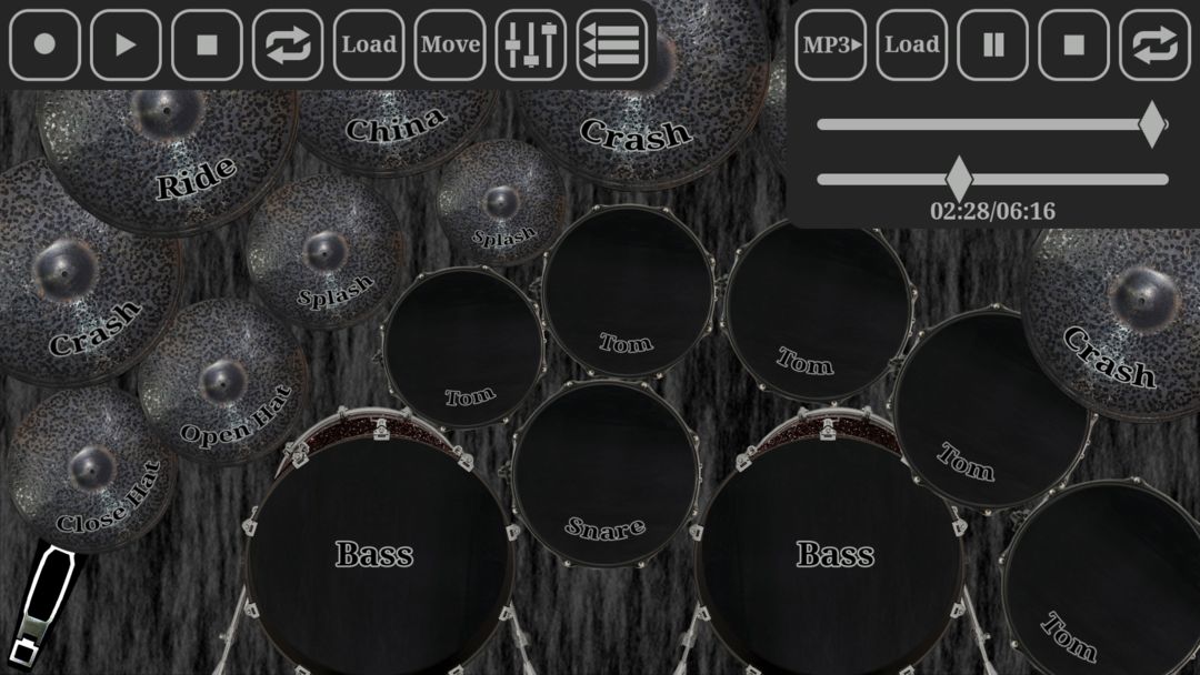 Screenshot of Drum kit metal