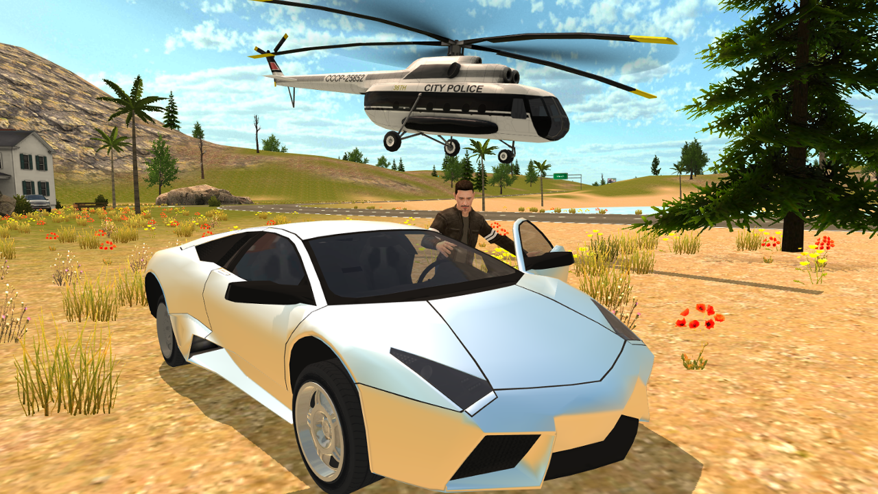 Screenshot 1 of Helicopter Flying Simulator: Car Driving 1.25