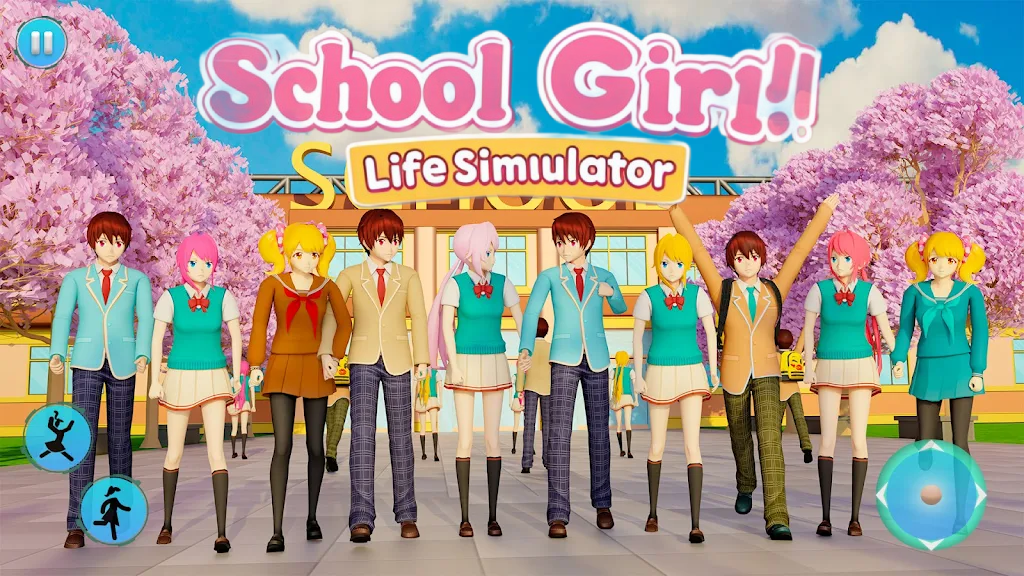 School Girl Life 3D Simulator Game Screenshot