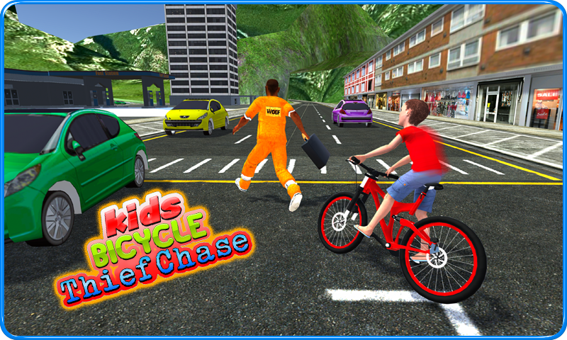 Скриншот игры Kids Bicycle Rider Thief Chase