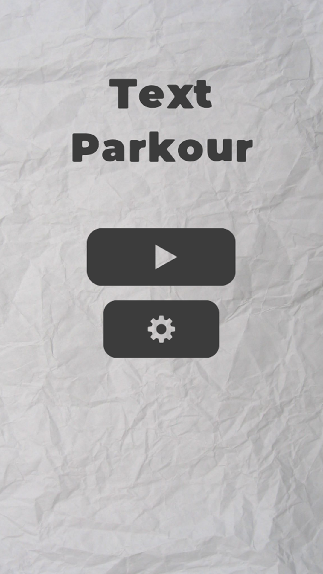 Text Parkour Game Screenshot