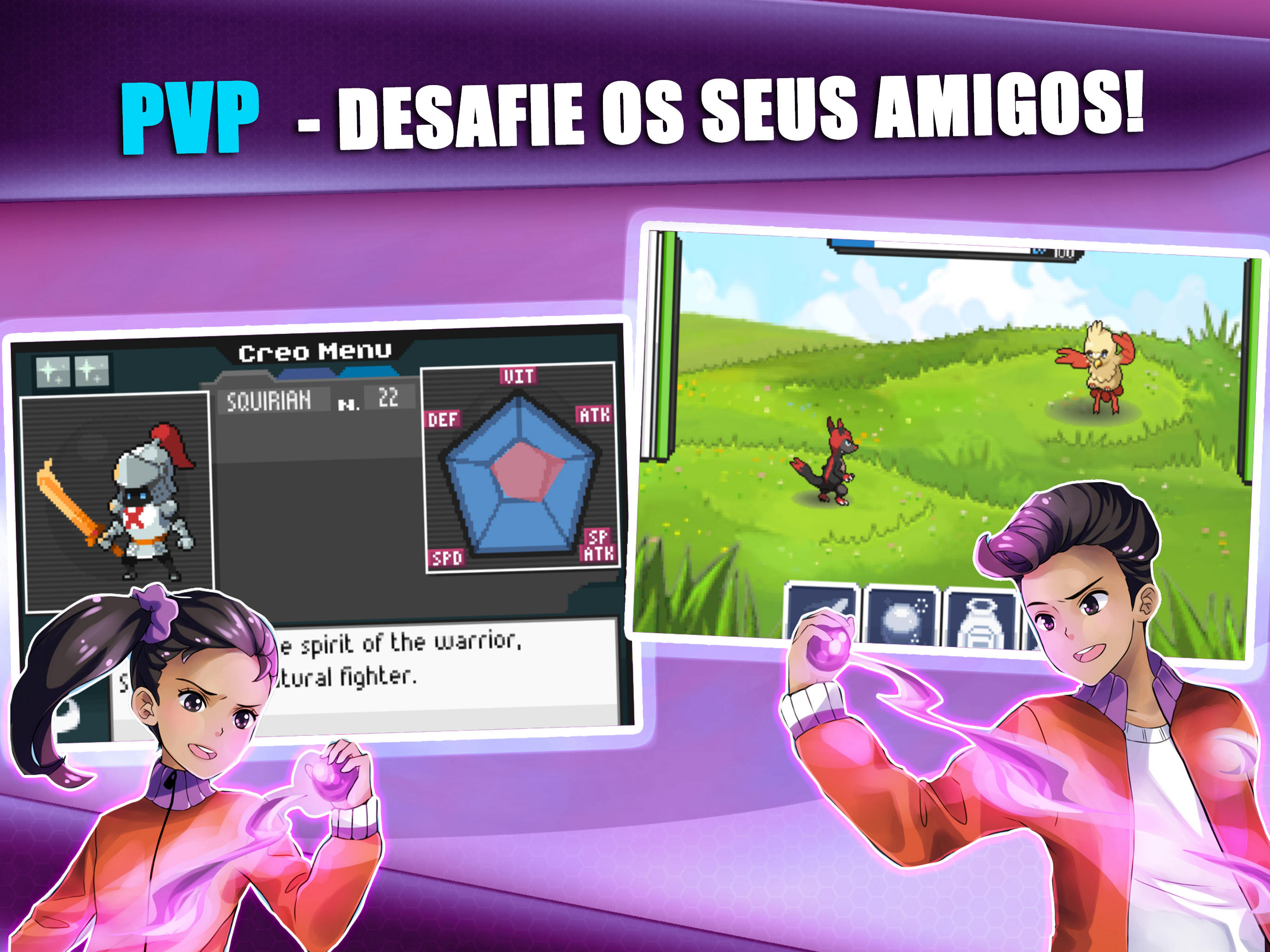 Captura de Tela do Jogo EvoCreo: Jogo de monstros