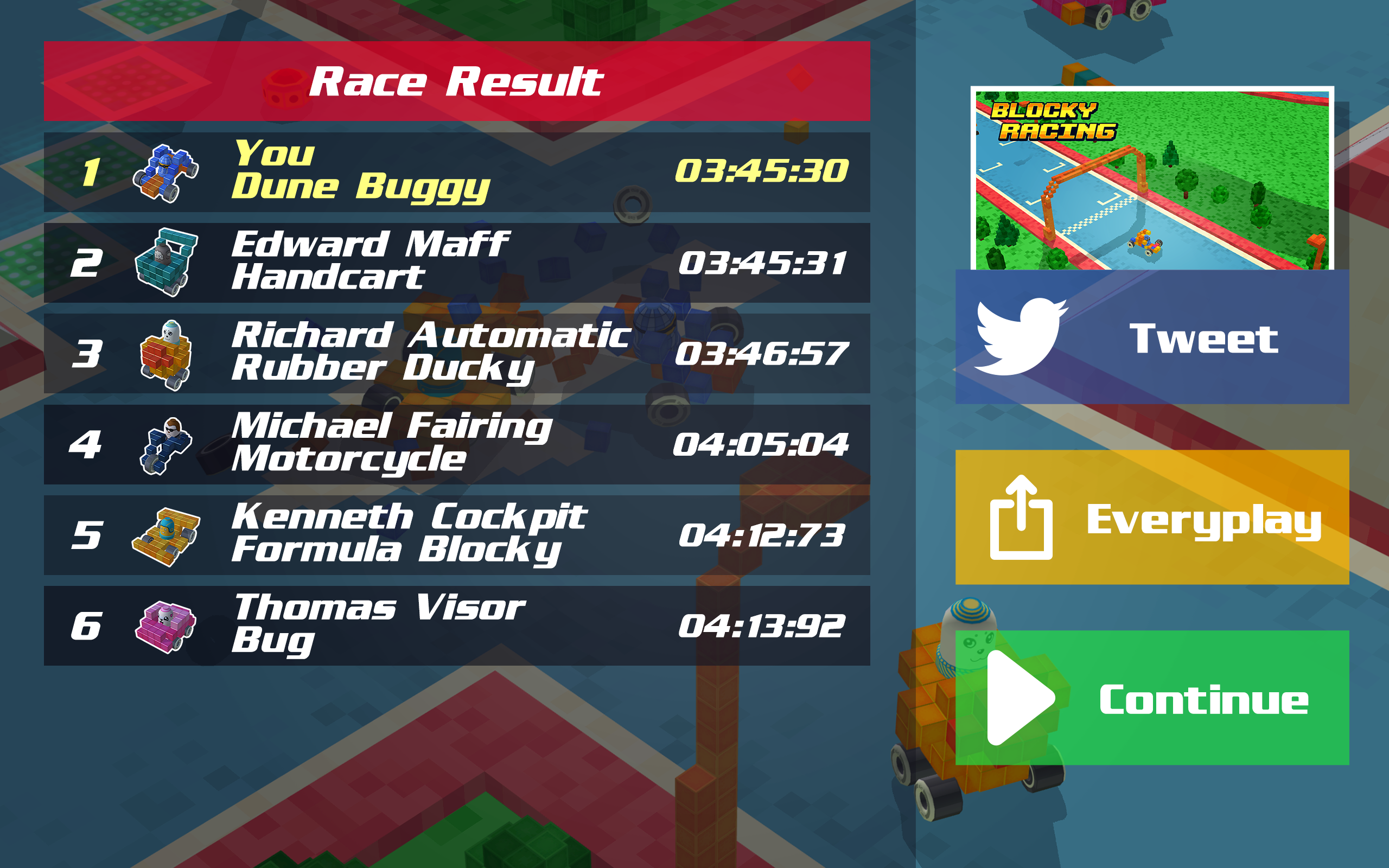 Blocks Racing 게임 스크린샷