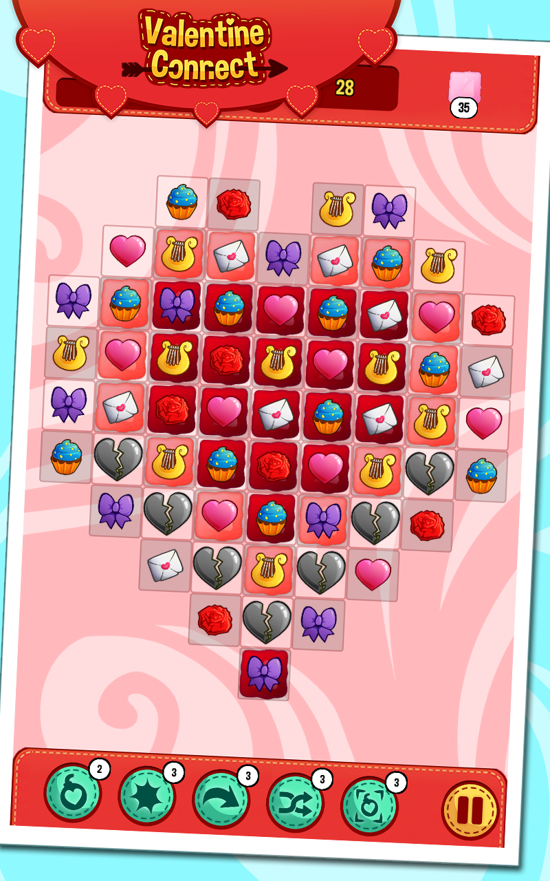 Valentine Connect ภาพหน้าจอเกม