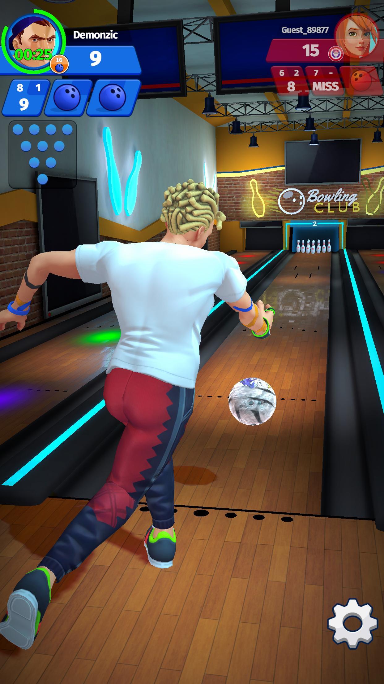 Bowling Club: 현실적인 3D PvP 게임 스크린 샷