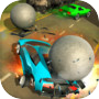 Chained Cars Rolling Ball Crash