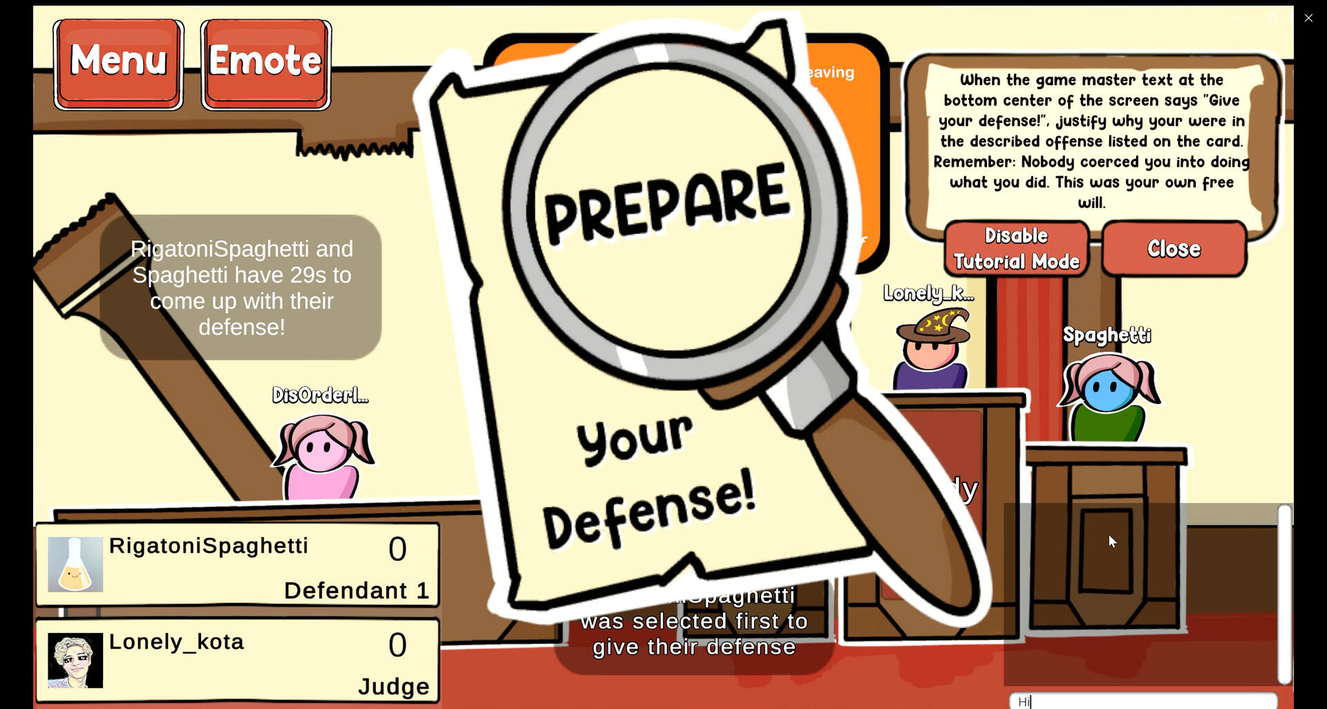 Screenshot of DisOrder In The Court