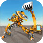 Icon of Excavator Robot Transformation: Robot Transforming