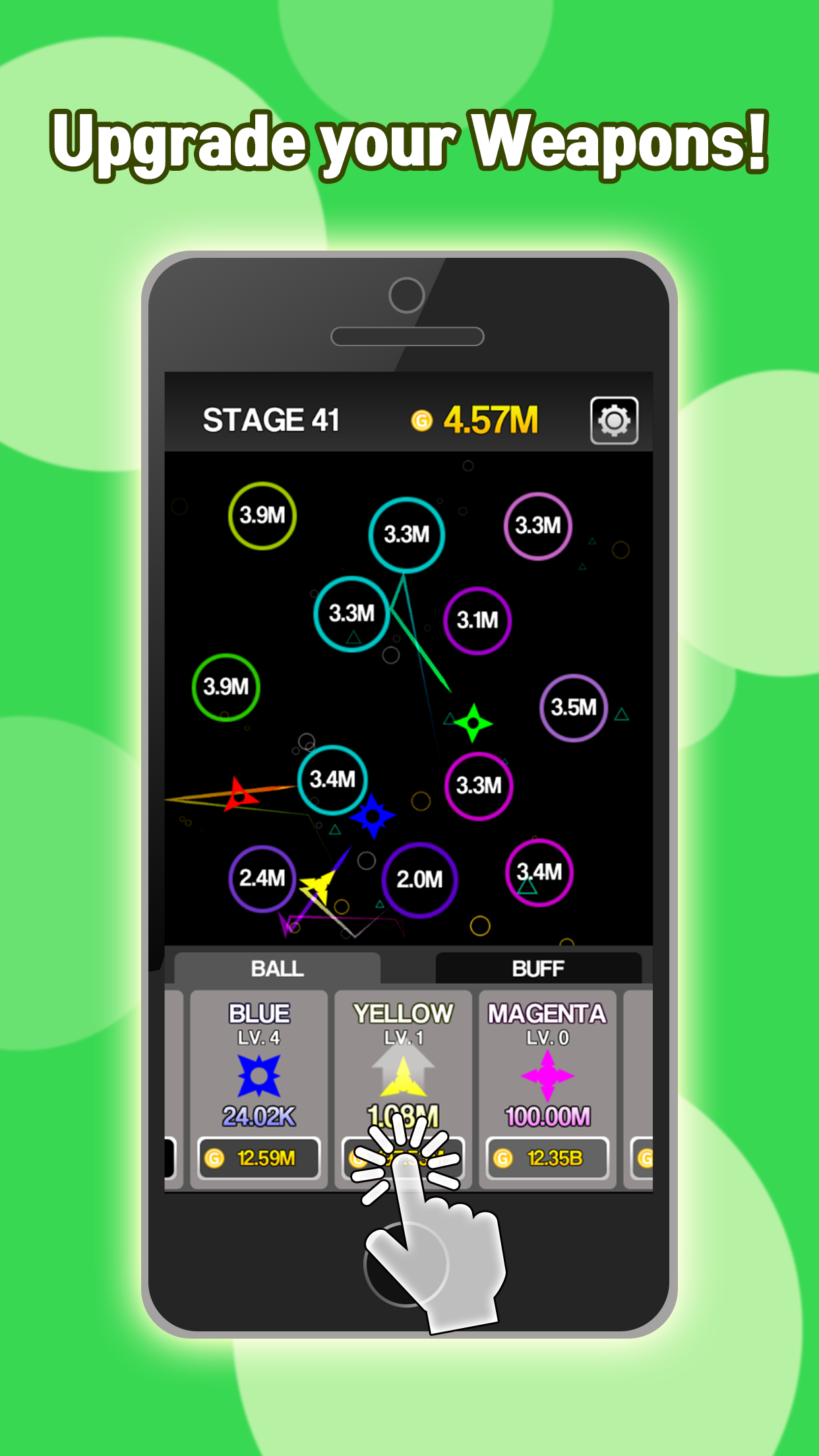 Idle Ninja Dagger: Number Brick Breaker Game Screenshot