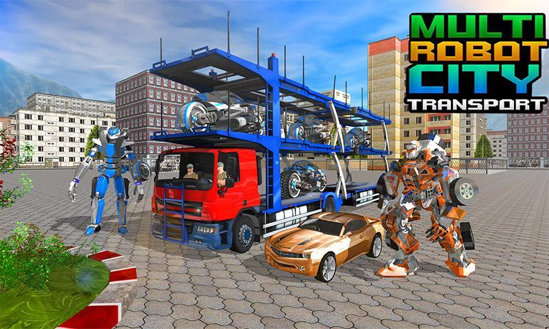 Multi Robot City Transport Sim Game Screenshot