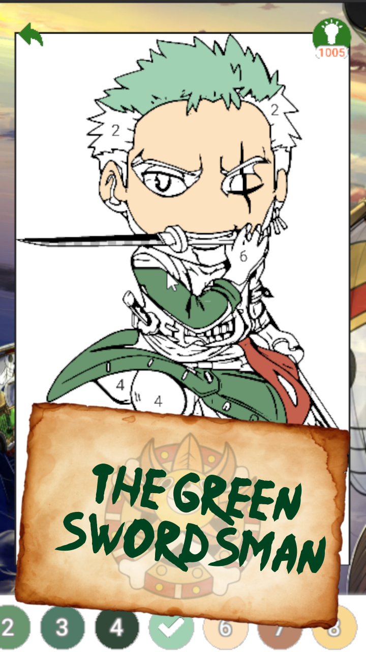 OP Pirates Coloring by Number Game Screenshot