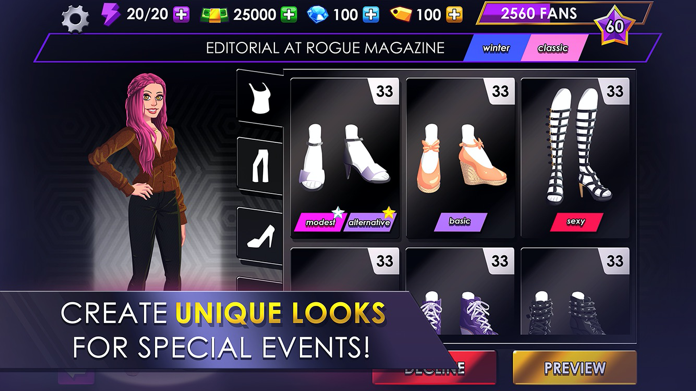 Fashion Fever - Dress Up, Styling and Supermodels 게임 스크린샷
