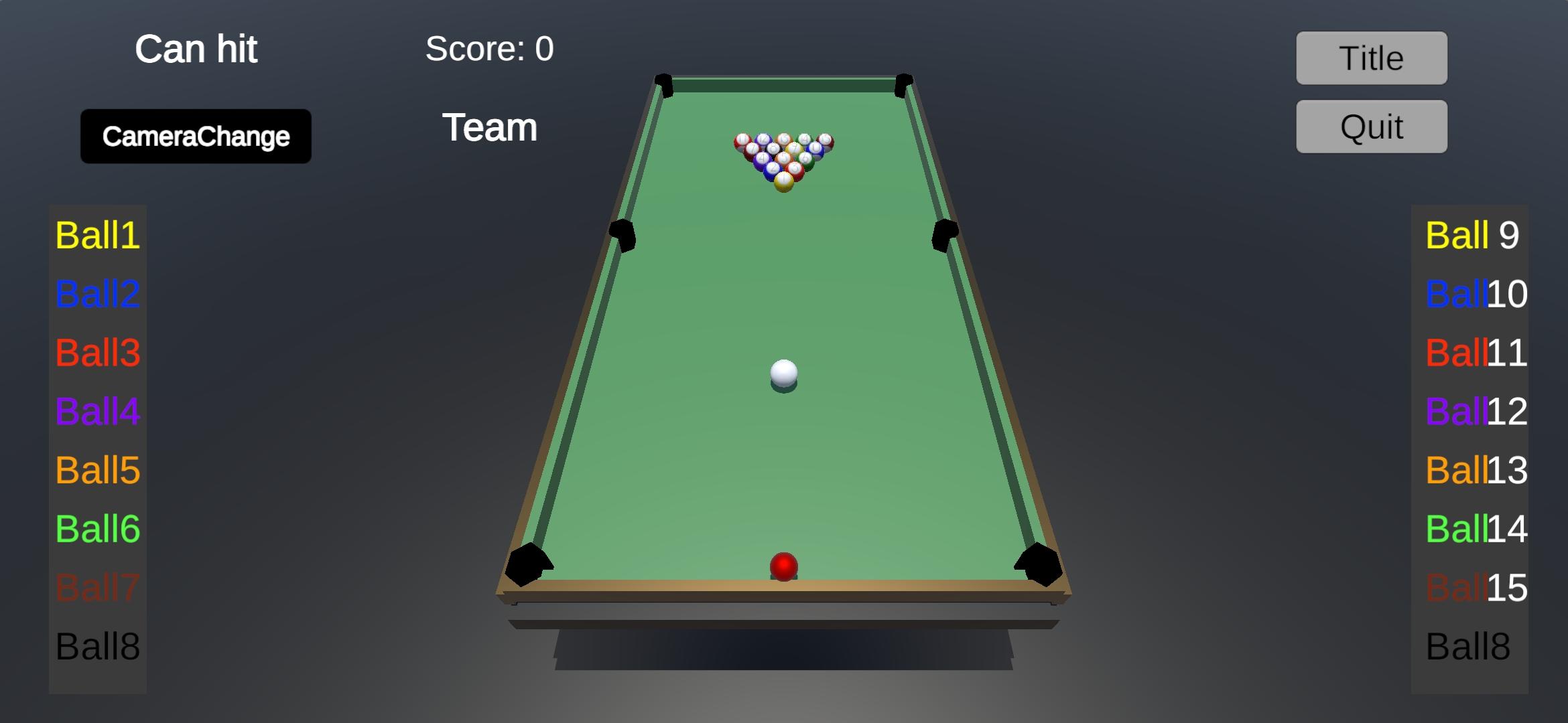 Simple Billiards Game Screenshot