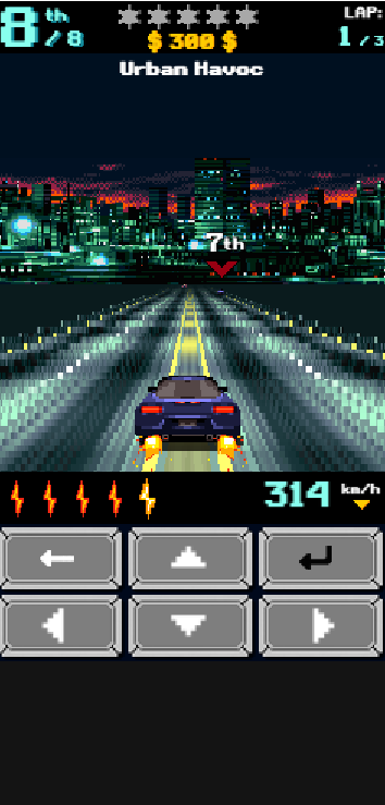 Captura de Tela do Jogo Asphalt Retro