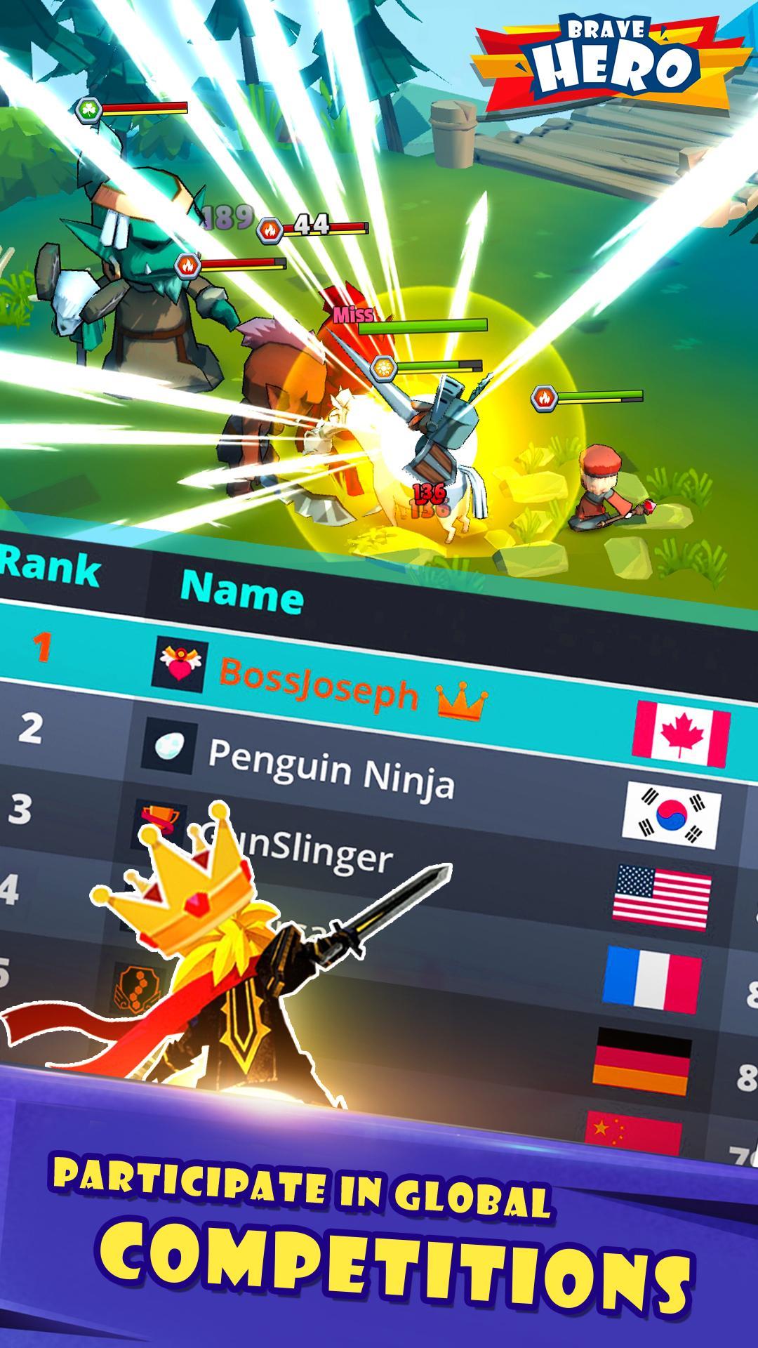 Brave Hero - Enjoy this idle warrior battle game Game Screenshot