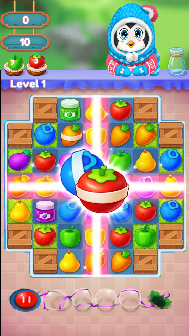 Winter Fruit Mania Game Screenshot