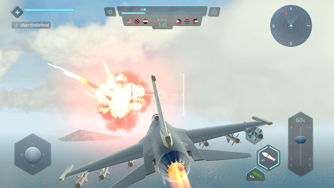 Screenshot of Sky Warriors: Airplane Games