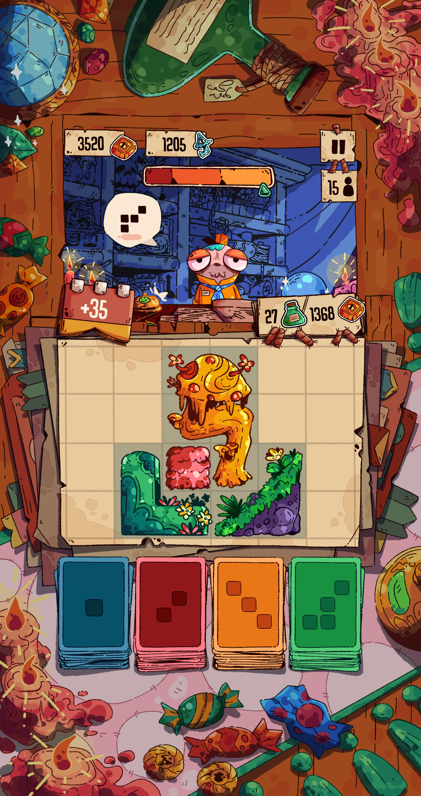 Скриншот игры Retired Witch: Puzzle & Potion