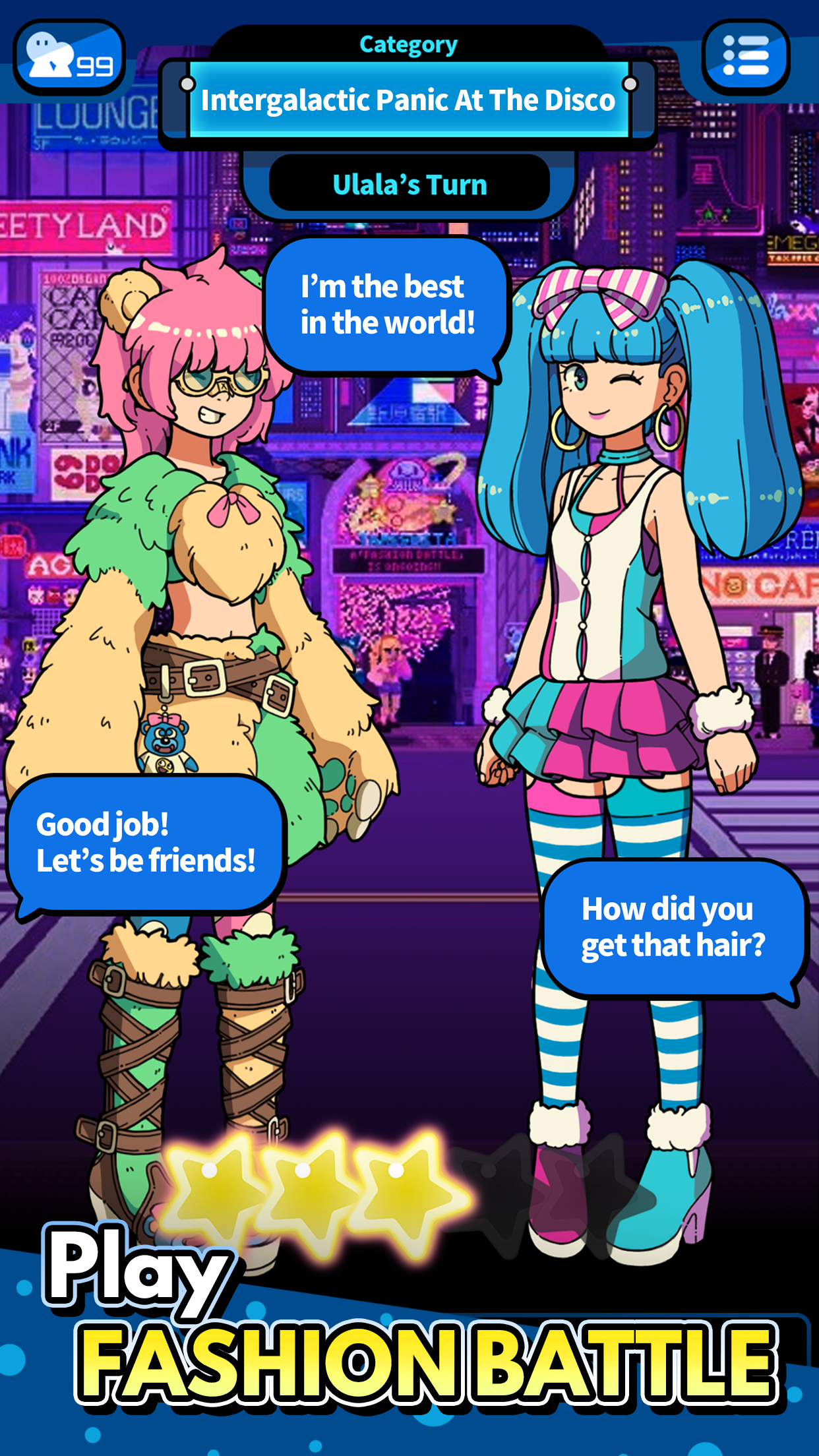 Galaxxy Idols : 装扮与时尚比赛 screenshot game