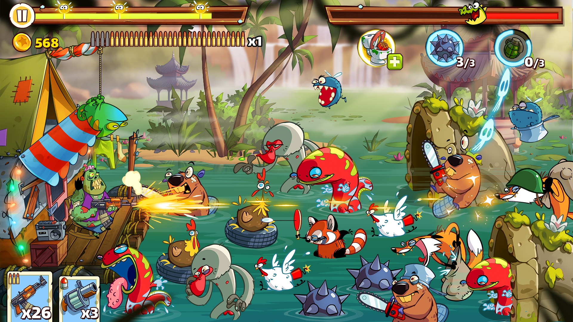 Swamp Attack 2 Game Screenshot