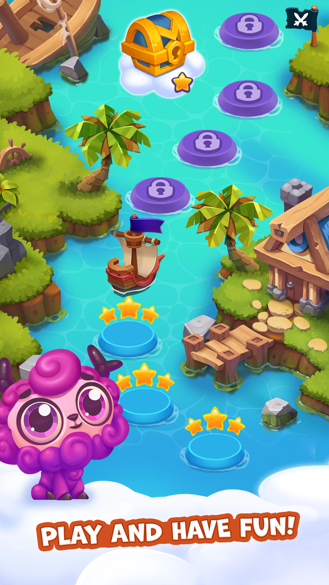Pirate Treasures: Jewel & Gems Game Screenshot