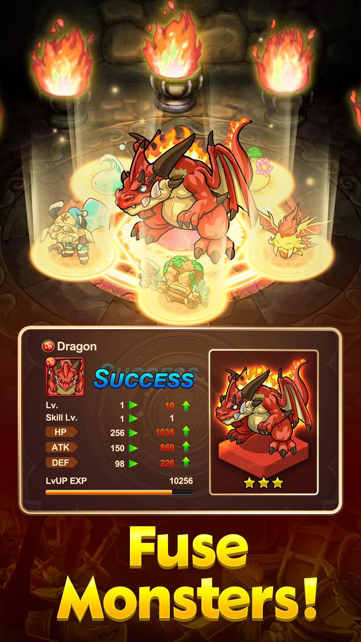 Скриншот игры Mega Monster Legends-Puzzle & RPG Adventure Game