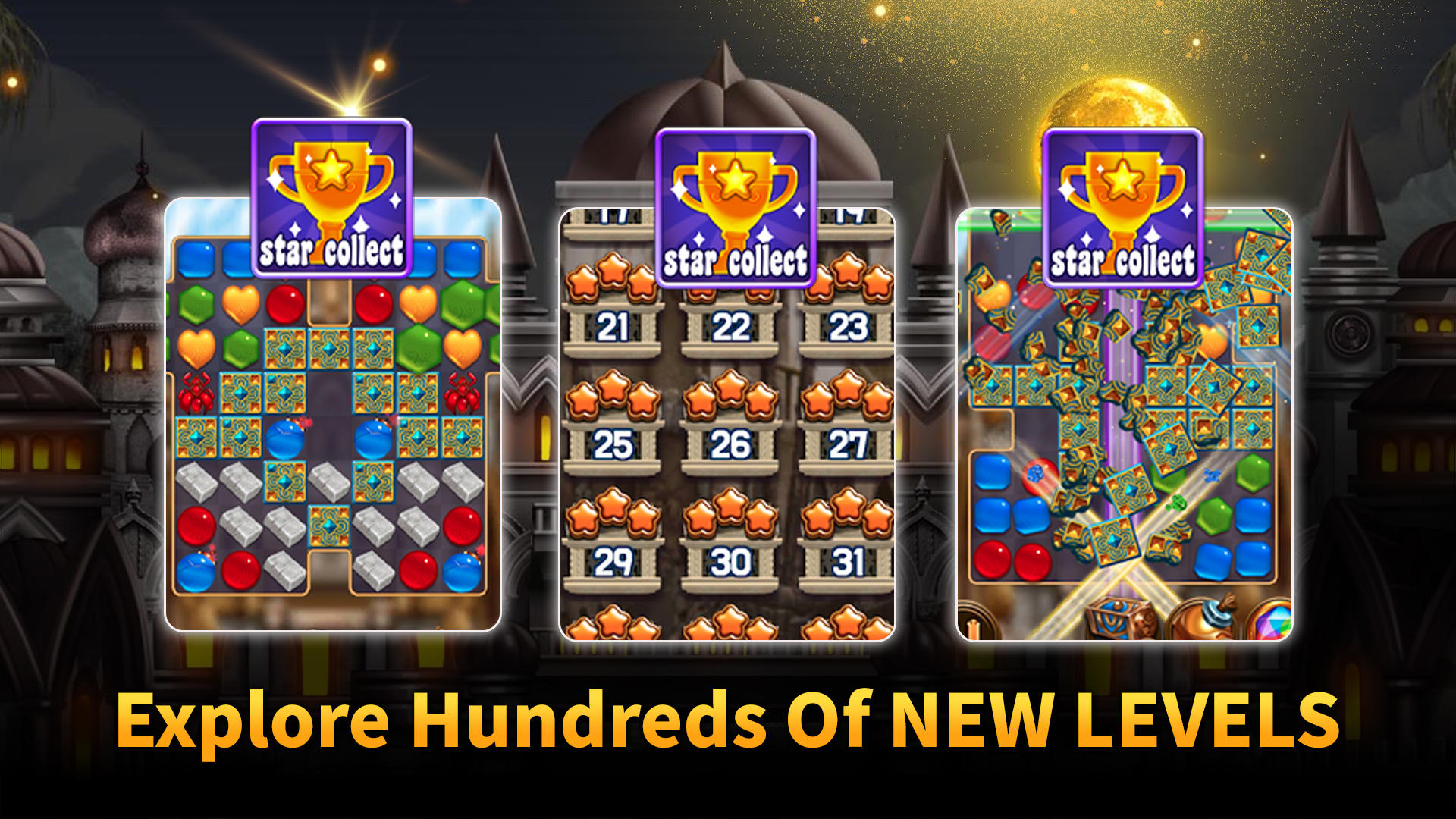 Jewel Golden Moon:Match3 Game Screenshot