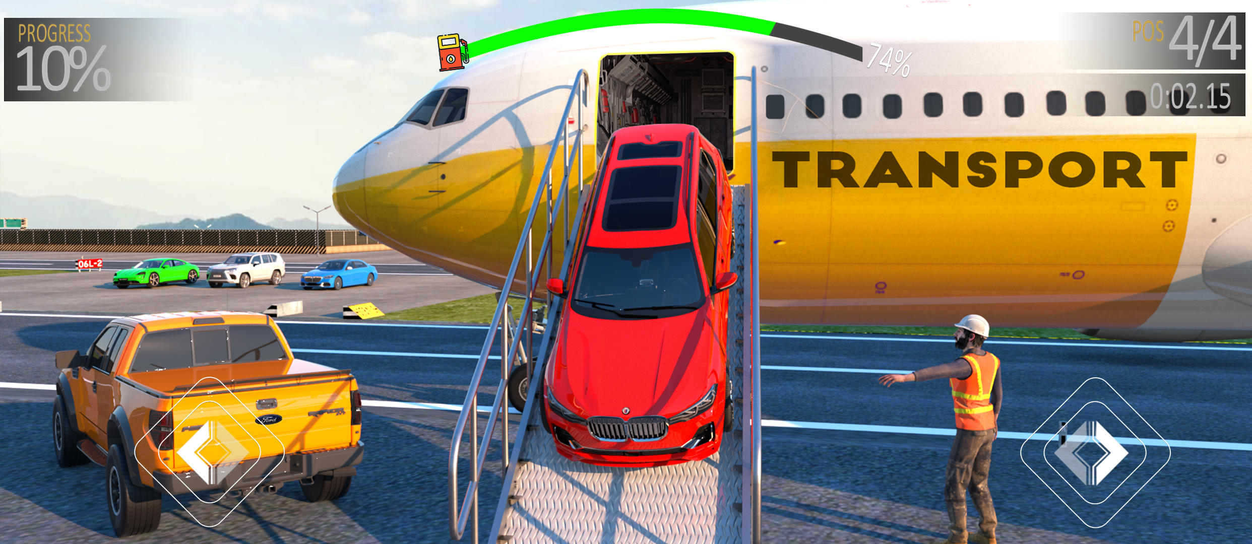 Cuplikan Layar Game Airplane Car Transporter Game