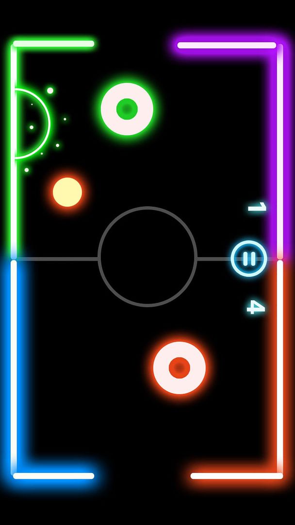 Screenshot of Finger Glow Hockey
