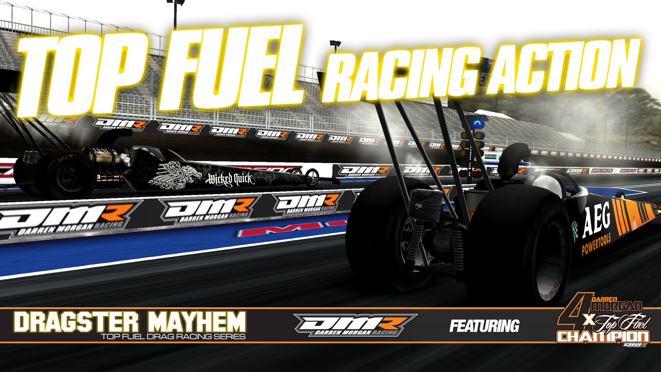 Captura de Tela do Jogo Dragster Mayhem Top Fuel