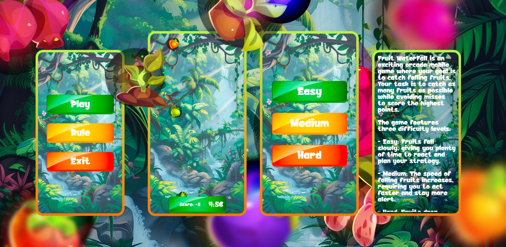 Fruit Waterfall Game Screenshot