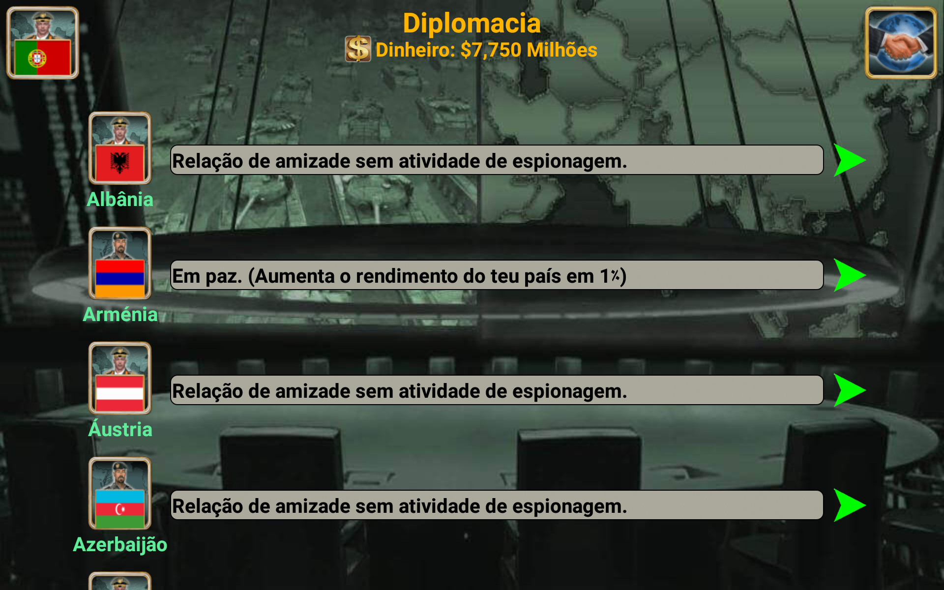 Captura de Tela do Jogo Império Europa