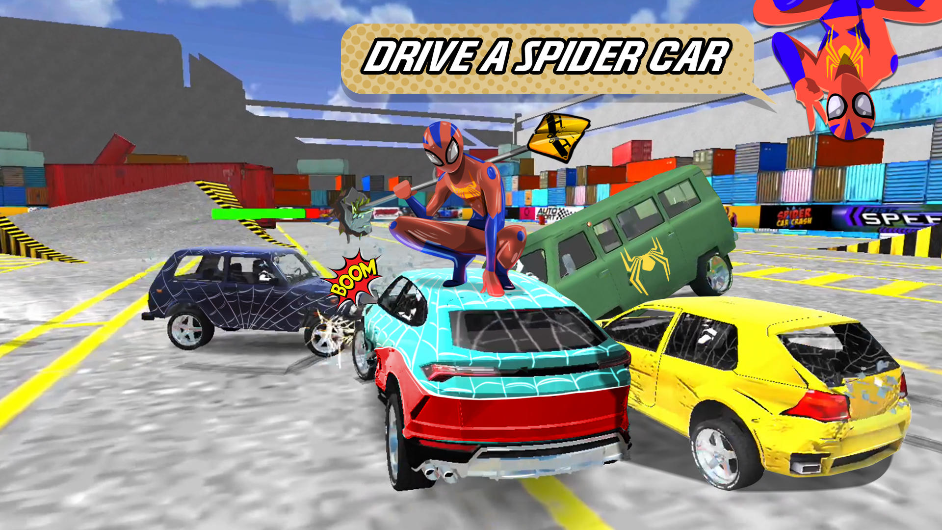 Spider Car Crash Game Screenshot