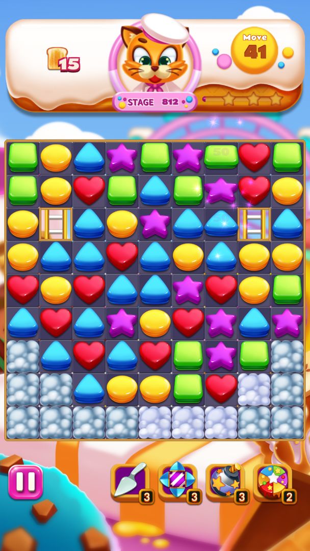 Sweet Cookie World : Match 3 Puzzle ภาพหน้าจอเกม