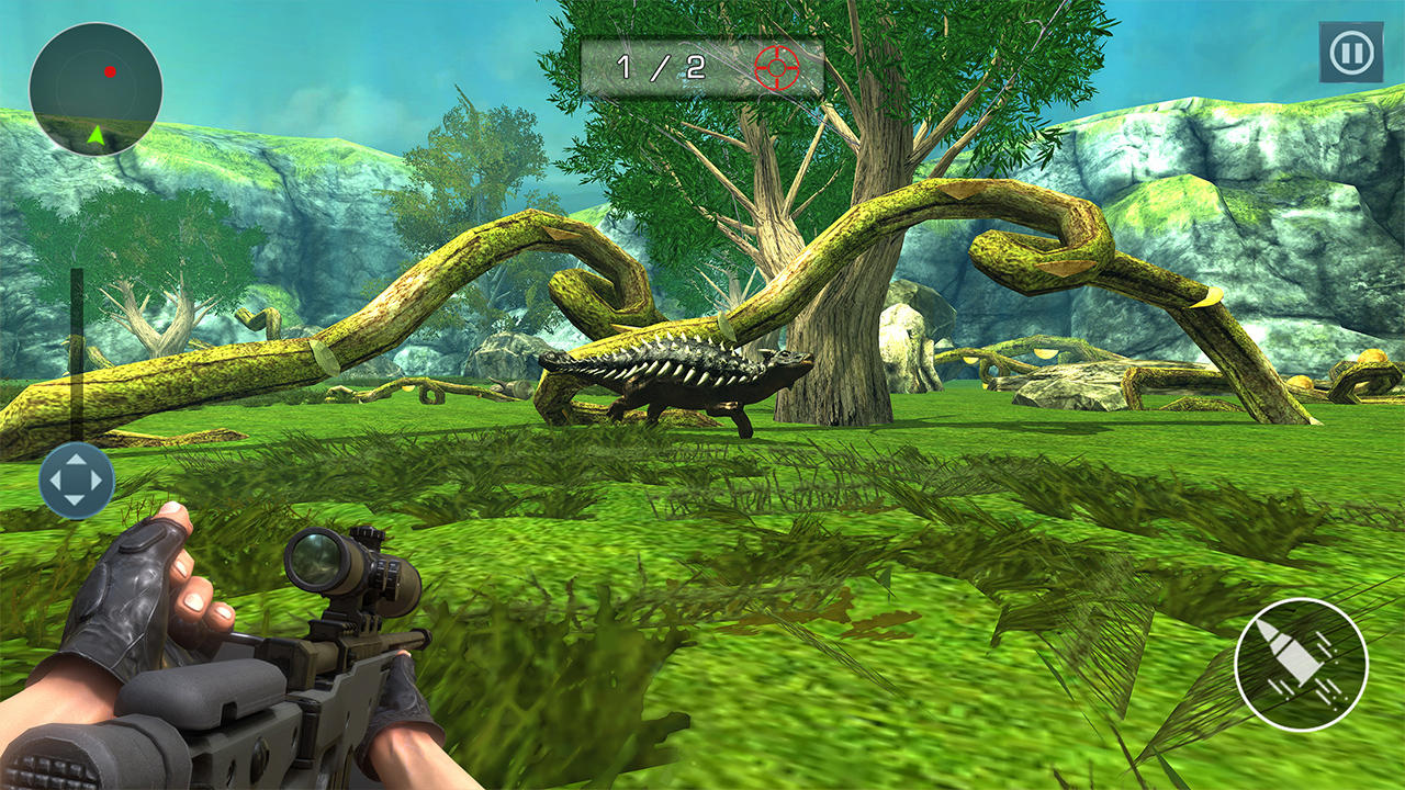 Captura de Tela do Jogo Dino Hunt : Wild Hunting Games