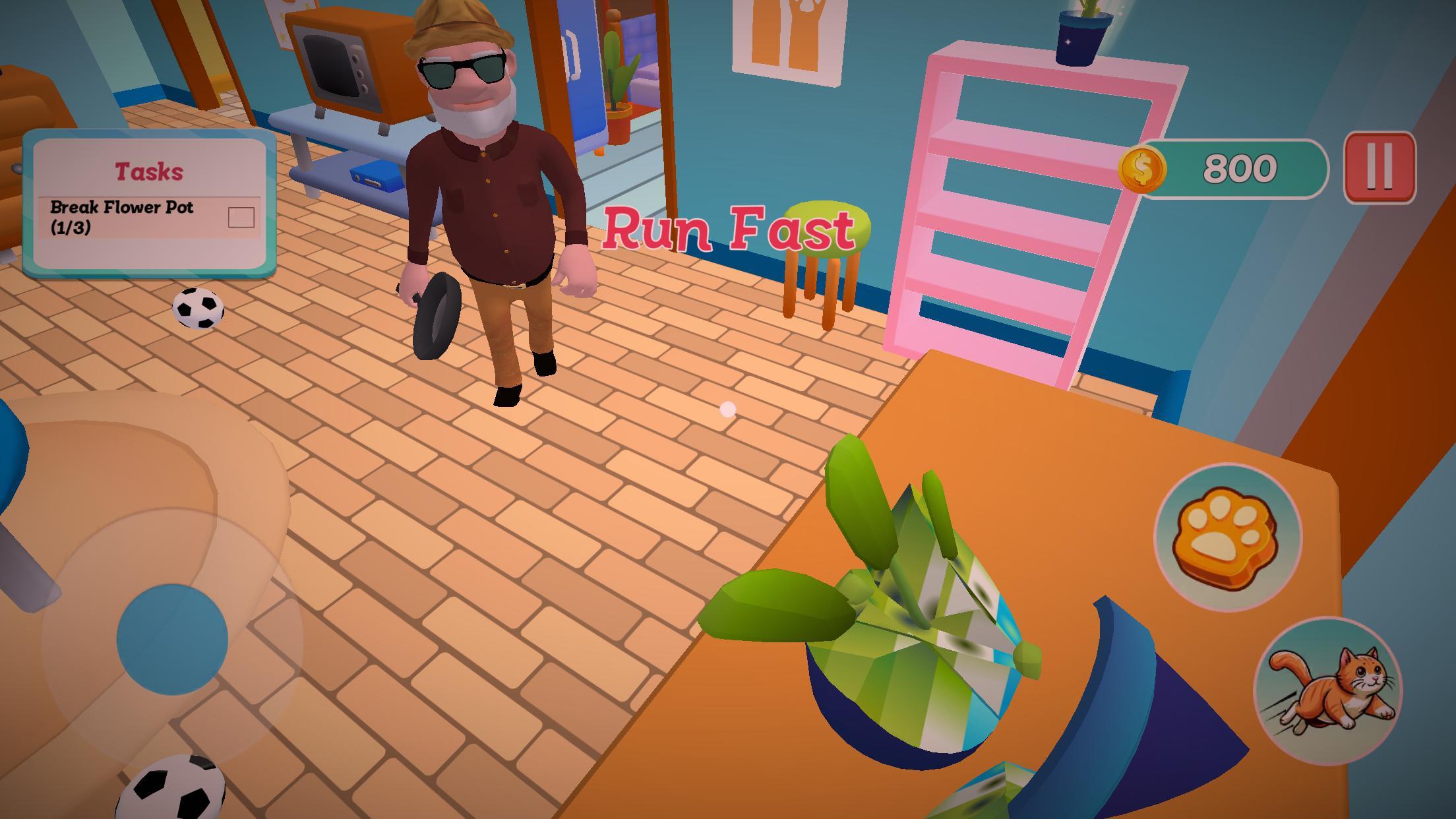 Cat Vs Grandpa Pet Simulator Game Screenshot