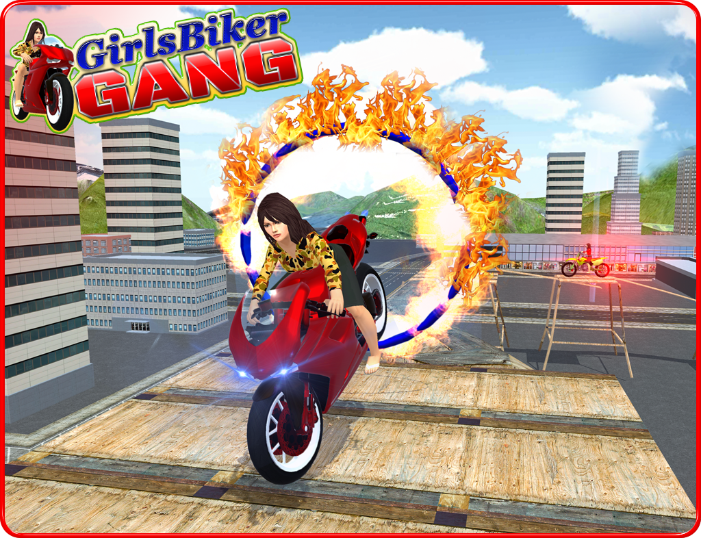 Captura de Tela do Jogo Girls Biker Gang 3D