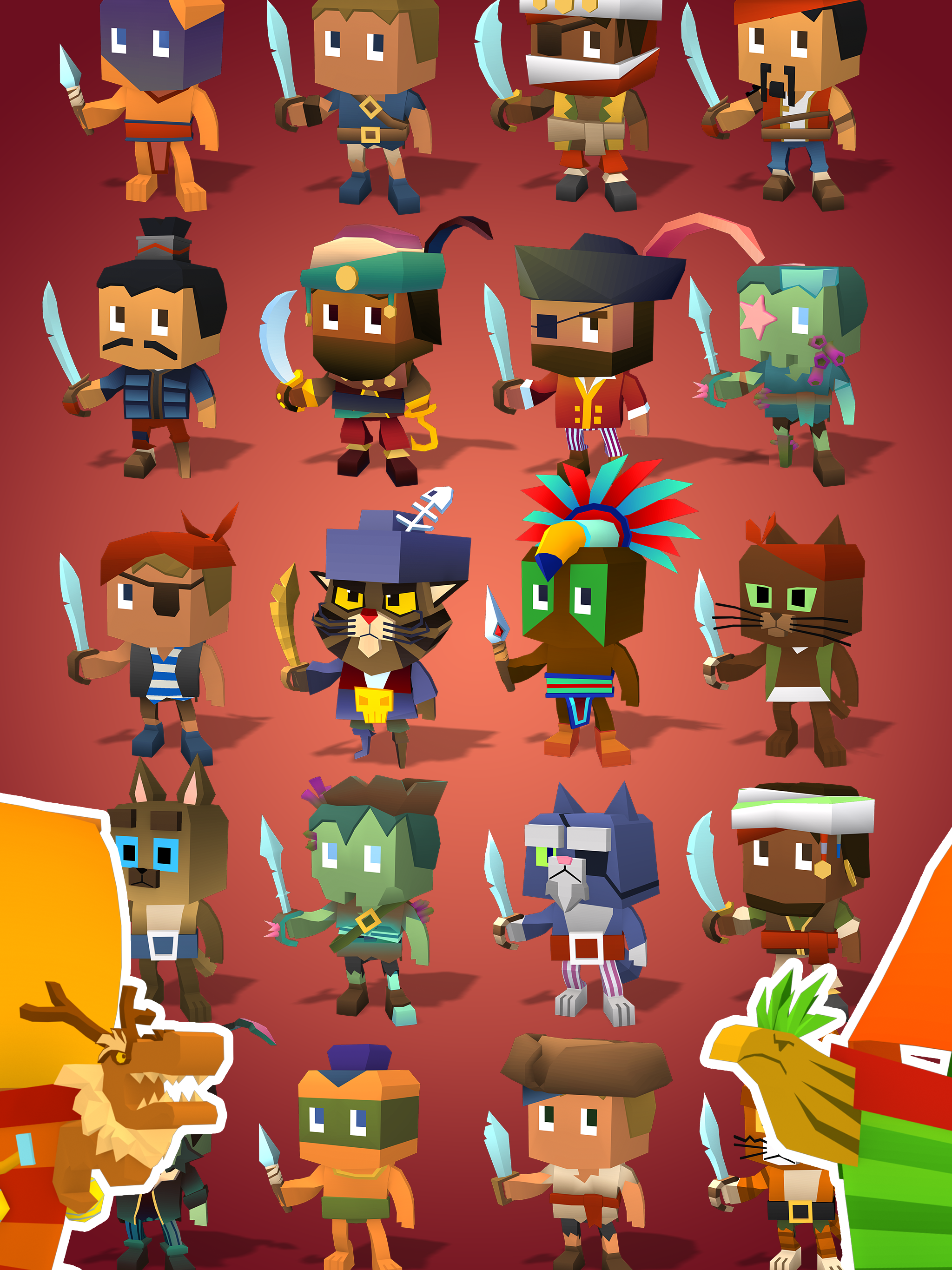 Captura de Tela do Jogo Blocky Pirates