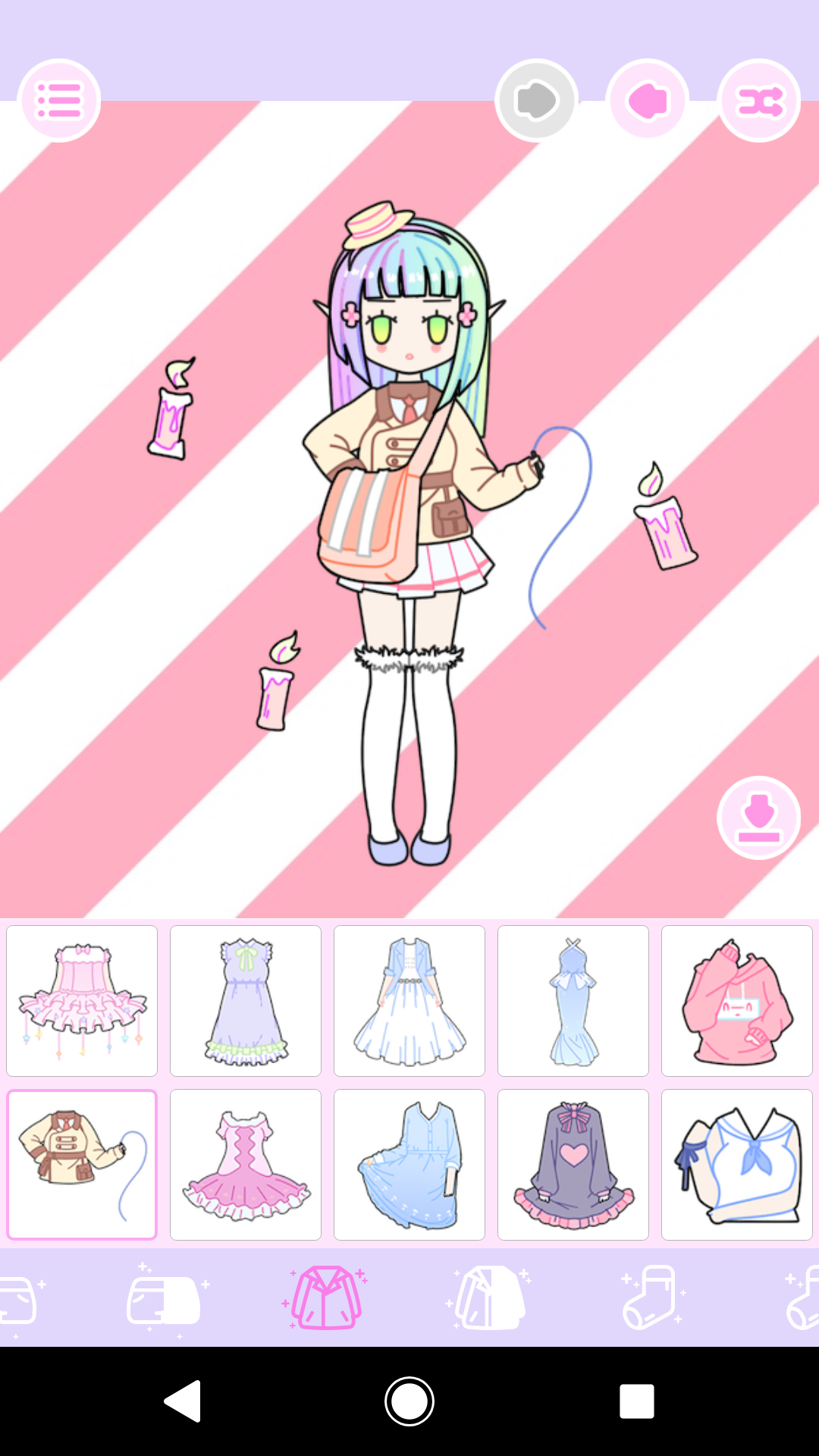 Pastel Avatar Maker 2: Make Your Own Pastel Avatar Game Screenshot